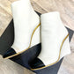 CHANEL CC WEDGE HEEL BOOTIES