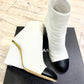 CHANEL CC WEDGE HEEL BOOTIES