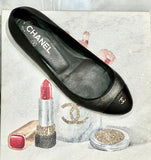 CHANEL CC WOVEN LEATHER CAP TOE SHOES