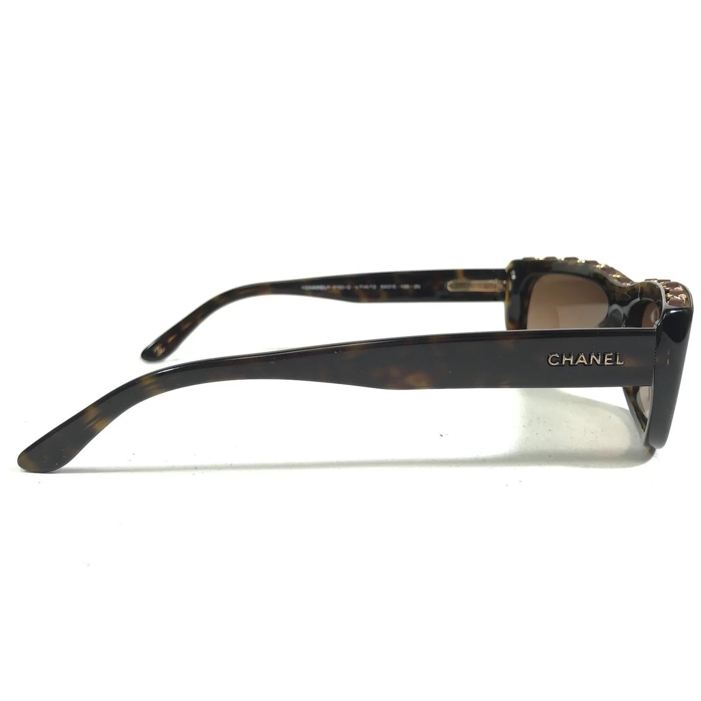 CHANEL 5130-Q RECTANGULAR SUNGLASSES HAVANA