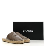 CHANEL CALFSKIN CC ESPADRILLE MULES