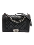 CHANEL QUILTED CALFSKIN LEATHER LARGE BOY BAG