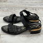 CHANEL CAMELIA INTERLOCKING CC LOGO SLINGBACK SANDALS