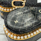 CHANEL CAMELIA INTERLOCKING CC LOGO SLINGBACK SANDALS