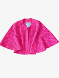 CHANEL CAMELLIA TWEED CAPE JACKET