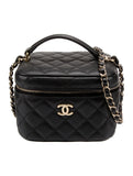 CHANEL CC CAVIAR QUILTED MINI VANITY SHOULDER BAG