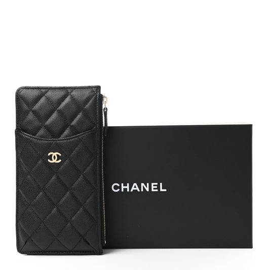 CHL -  CAVIAR QUILTED FLAT MULTI-FUNCTIONAL CASE