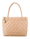 CHANEL CAVIAR QUILTED LEATHER MEDALLION TOTE BAG