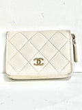 CHANEL   CAVIAR QUILTED SMALL ZIP WALLET
