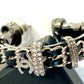 CHANEL CC CRYSTAL RUTHENIUM HOOP EARRINGS