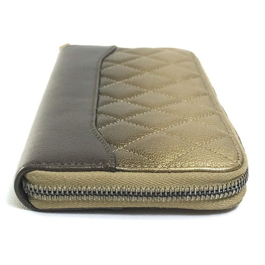 CHANEL GRADATION MATELASSE ZIP AROUND LONG WALLET-HS