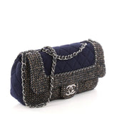 CHL -  HOUNDSTOOTH BOUCLE CLASSIC FLAP SHOULDER BAG