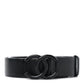 CHANEL INTERLOCKING CC LOGO LEATHER BELT