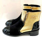 CHANEL INTERLOCKING CC LOGO ANKLE BOOTS