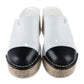 CHANEL INTERLOCKING CC LOGO MULES CLOGS