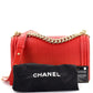 CHANEL FLAP BOY RED CUBE EMBOSSED LEATHER MEDIUM BAG
