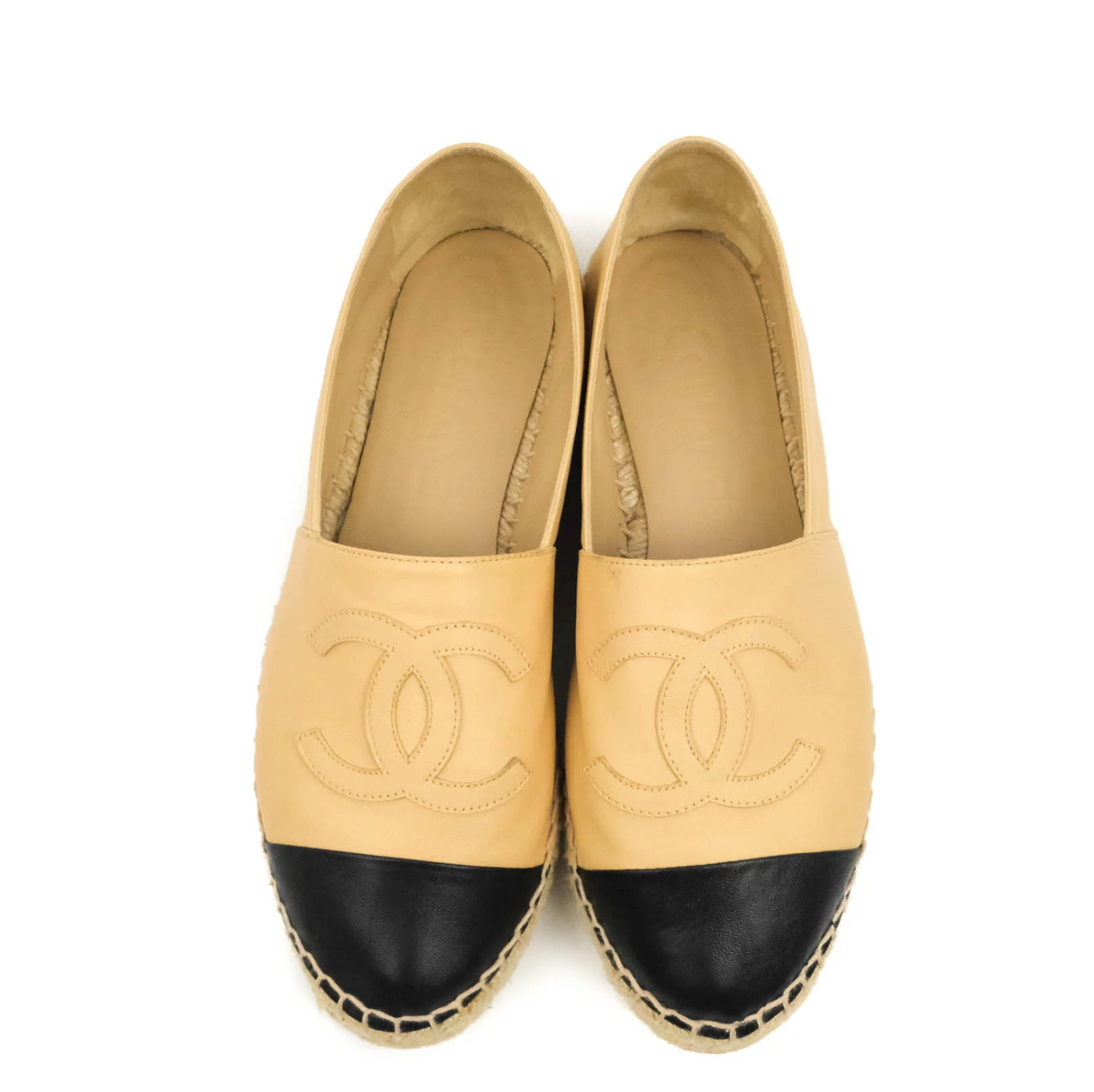 CHANEL CC LAMBSKIN ESPADRILLES