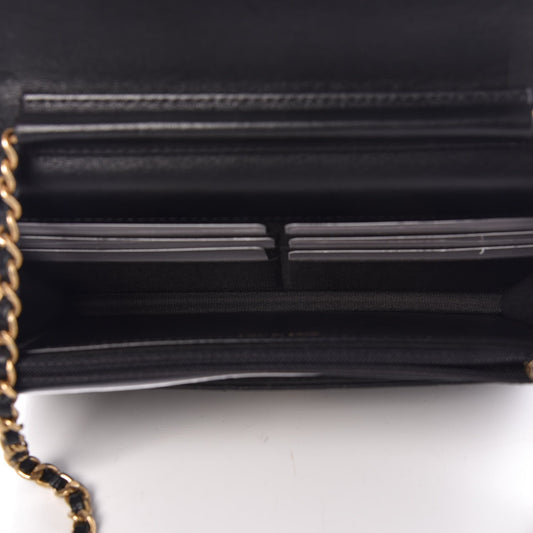 CHANEL QUILTED LAMBSKIN ALL ABOUT CHANEL WALLET ON A CHAIN