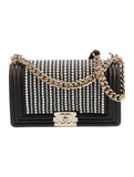CHANEL CALFSKIN MEDIUM PEARL BOY BAG