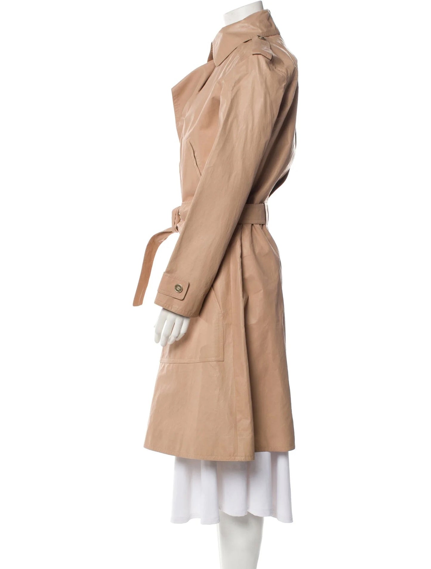 CHANEL 2015 PARIS-DUBAI LEATHER TRENCH COAT