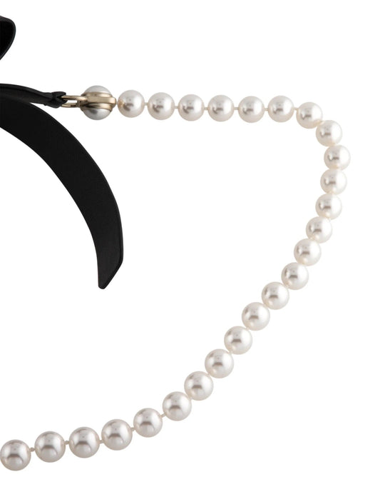 CHANEL CC GLASS PEARLS & LAMBSKIN WAIST BELT