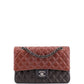CHL -  QUILTED LAMBSKIN TRICOLOR CLASSIC DOUBLE FLAP BAG MEDIUM