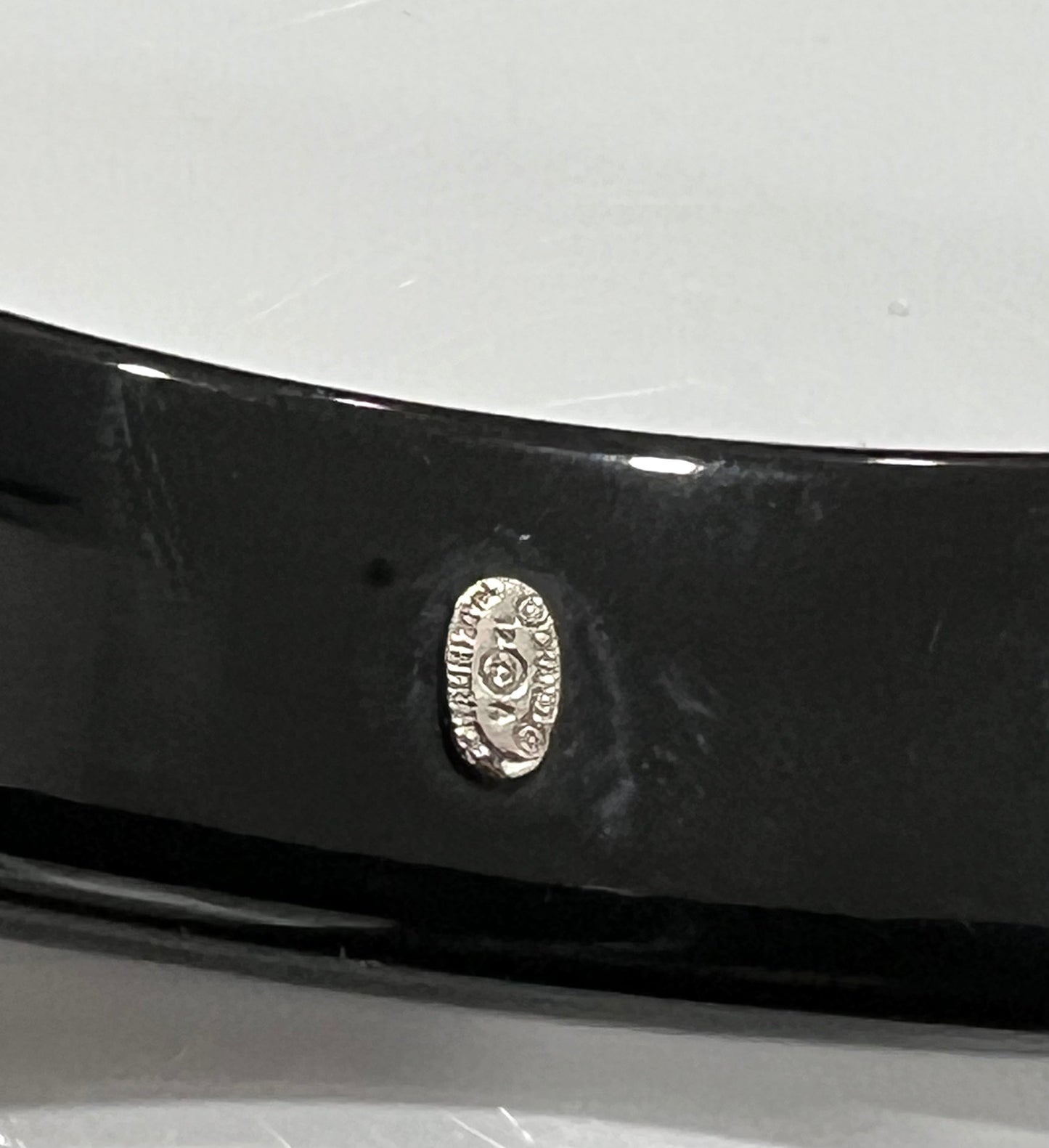 CHANEL RESIN CRYSTAL CC BANGLE BRACELET