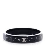 CHANEL RESIN CRYSTAL CC BANGLE BRACELET