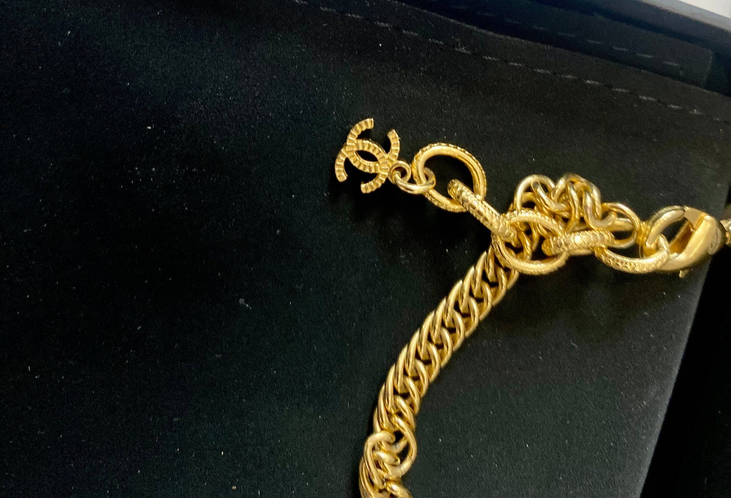 CHANEL RUE CAMBON DOG TAG PENDANT NECKLACE
