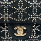 CHANEL RUTHENIUM STRASS CRYSTAL EMBELLISHED MINI CLASSIC FLAP BAG