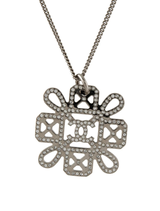 CHANEL STRASS CC PENDANT NECKLACE