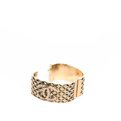 CHANEL STRASS DOR'E GOLD-TONE CUFF BRACELET