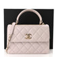 CHANEL QUILTED LAMBSKIN SMALL TRENDY CC HANDLE FLAP BAG PALE PINK