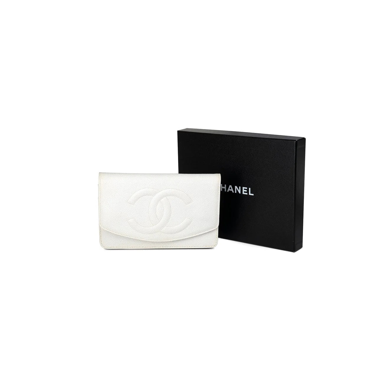 CHANEL TIMELESS   LEATHER WALLET ON A CHAIN
