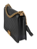 CHL -  QUILTED LAMBSKIN XL BOY FLAP BAG