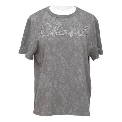 CHANEL LOGO EMBROIDERY CC T-SHIRT