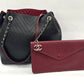 CHANEL PERFORATED GRAINED CALFSKIN LEATHER SHOPPING TOTE BAG