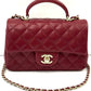 CHANEL QUILTED LAMBSKIN  RECTANGULAR MINI FLAP TOP HANDLE BAG