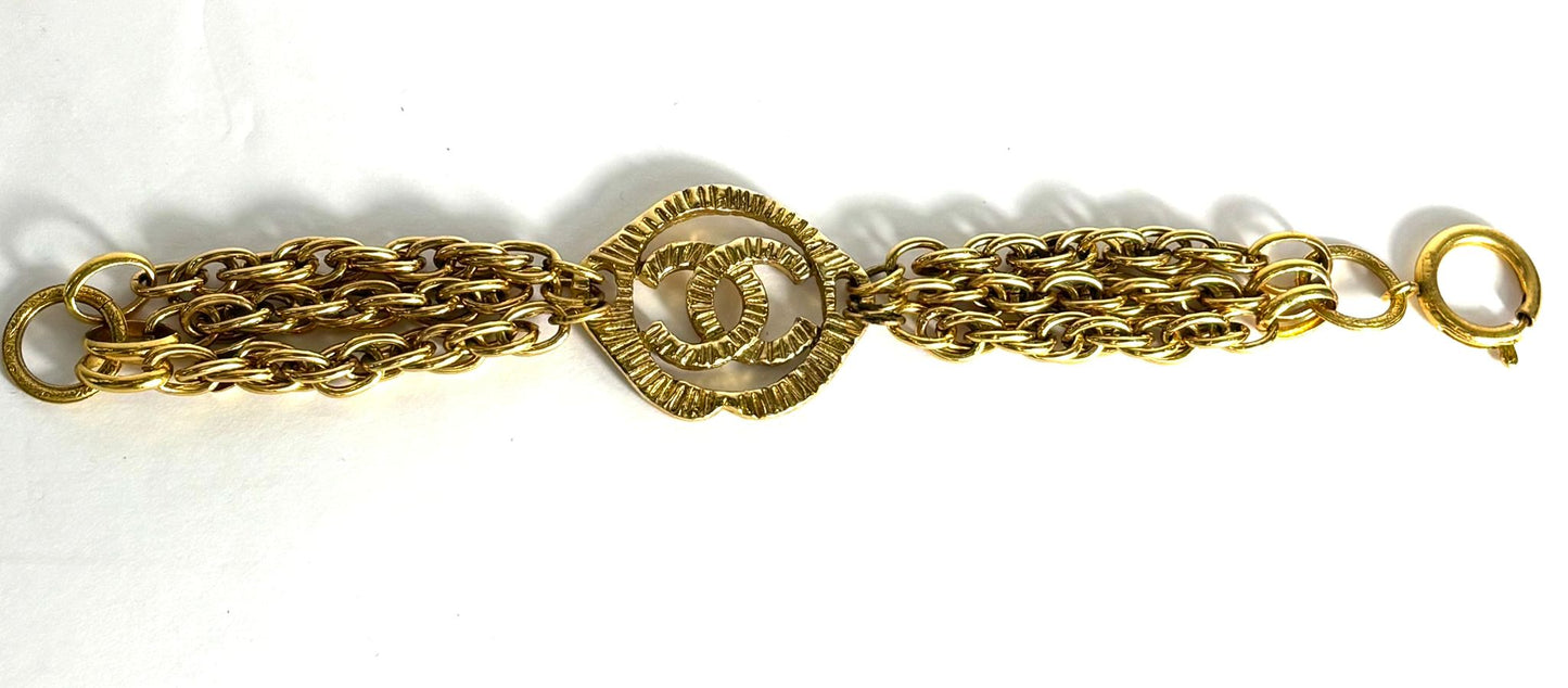 CHANEL COCO MARK MULTI CHAIN BRACELET