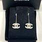 CHANEL BAGUETTE CRYSTAL CC DROP EARRINGS