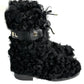 CHANEL INTERLOCKING CC LOGO SHEARLING BOOTS