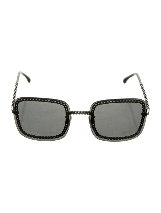 CHANEL INTERLOCKING LOGO SQUARE SUNGLASSES