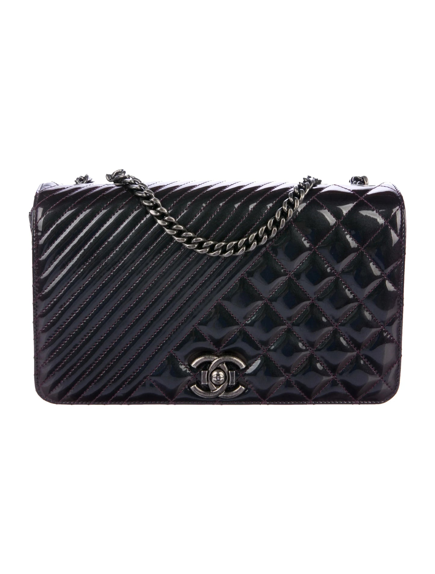 CHANEL MEDIUM FLAP BLACK LEATHER BAG