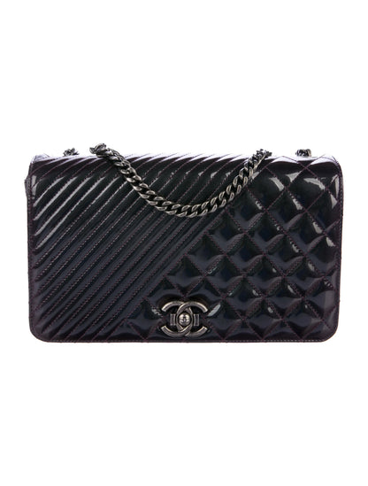 CHANEL MEDIUM FLAP BLACK LEATHER BAG