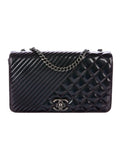 CHANEL MEDIUM FLAP BLACK LEATHER BAG
