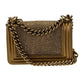 CHANEL METALLIC GOLD GALUCHAT STINGRAY MINI BOY BAG