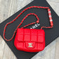 CHANEL MONACOCO LOGO BLOCKS MINI FLAP QUILTED LAMBSKIN LEATHER BAG