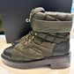 CHANEL OLIVE AND BLACK BOOTIES
