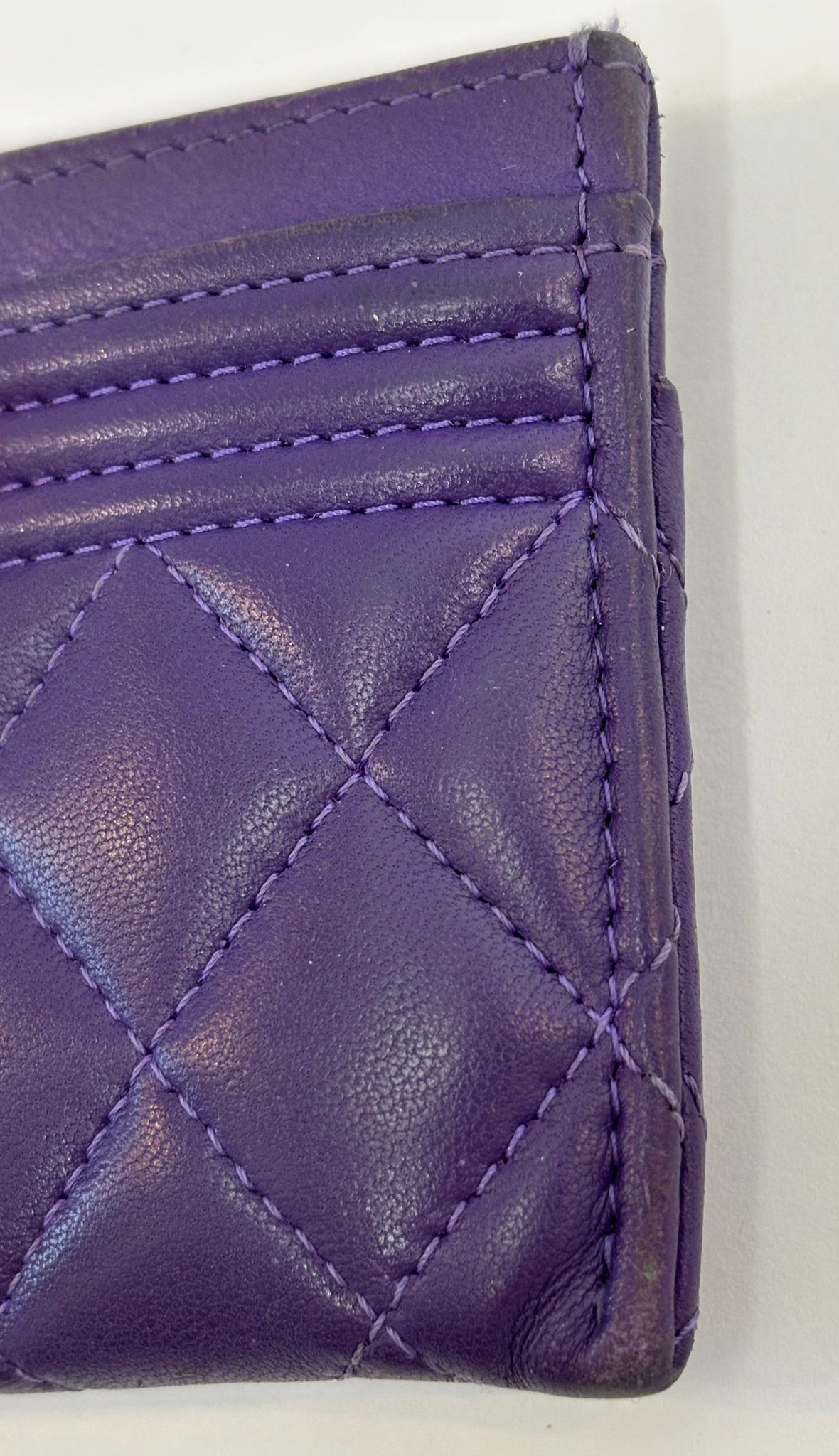 CHANEL QUILTED LAMBSKIN BOY CARD CASE