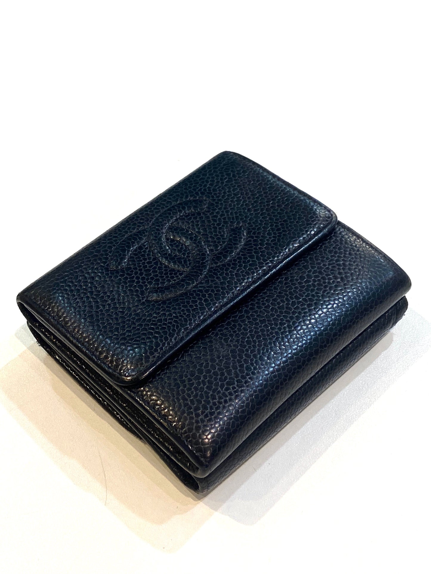 CHANEL CAVIAR LEATHER TIMELESS CC FLAP WALLET